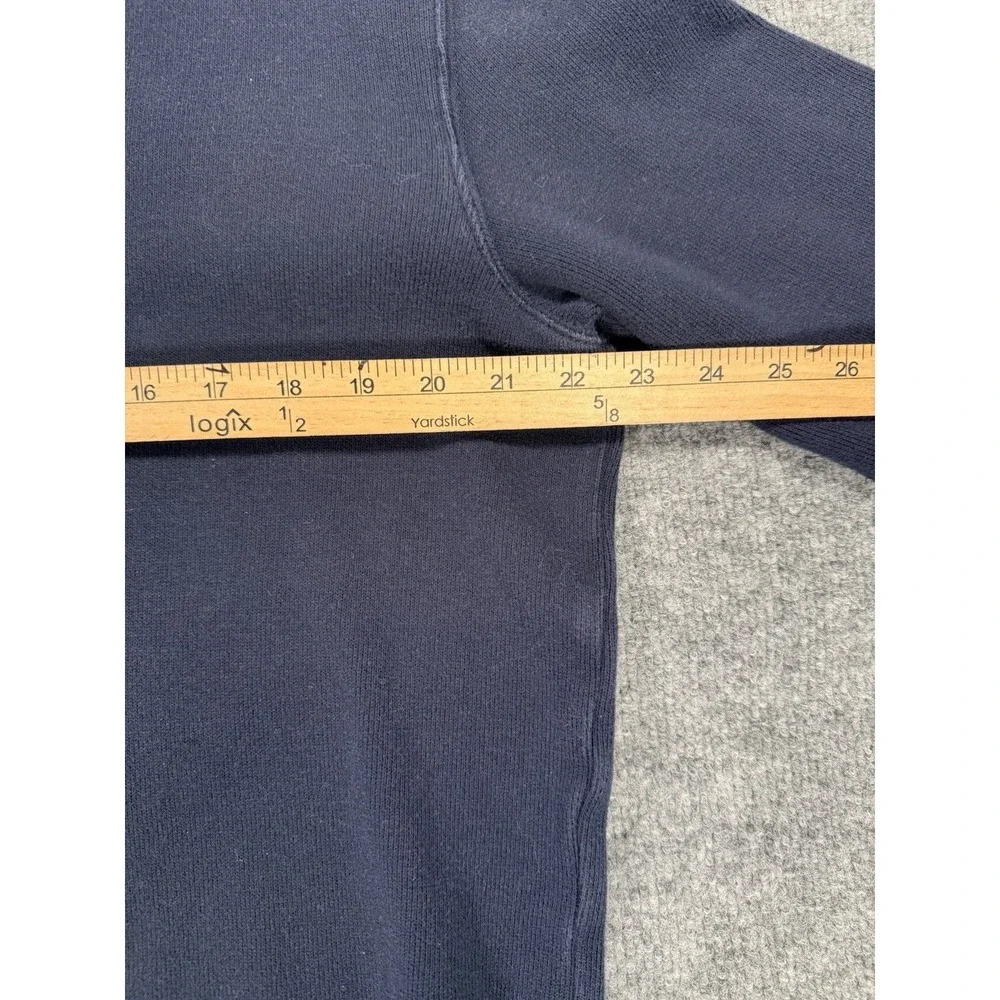 Navy Quarter Zip Sweatshirt Preppy Dad America Coastal Grandpa Golfcore Yacht LT